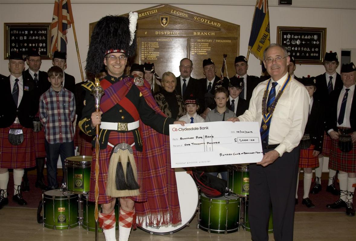 2013 Presentation to Banchory Pipe Band - 