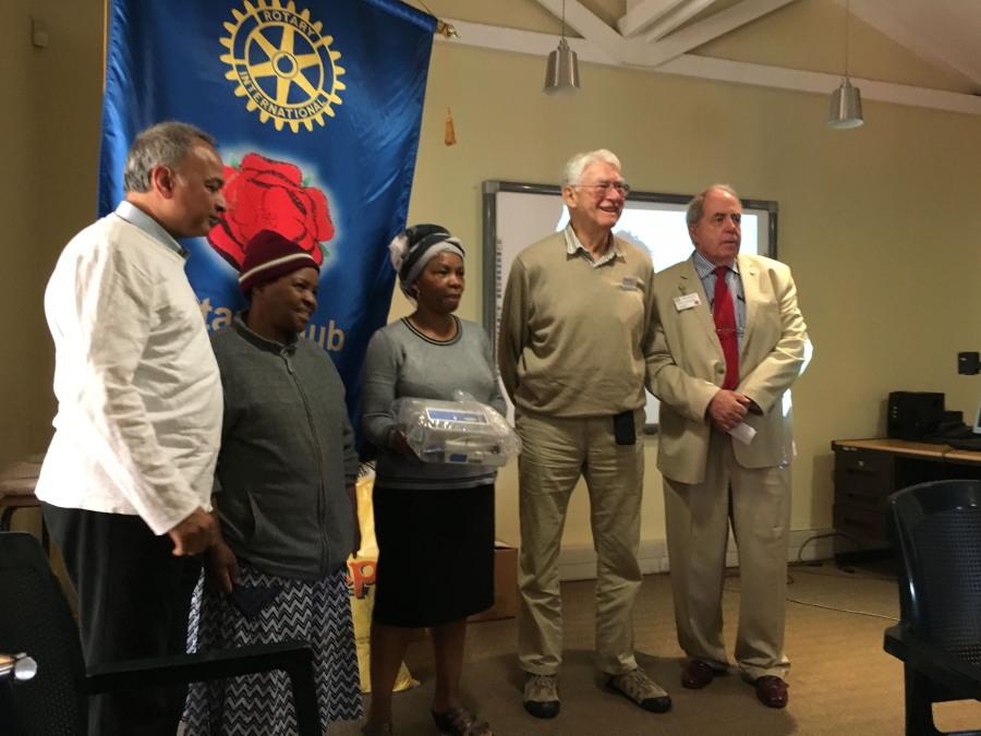 The Baragwanath Palliative Care Project - The team leading the project including Hatfield Rotarians Mukesh Patel and Frank Taylor.