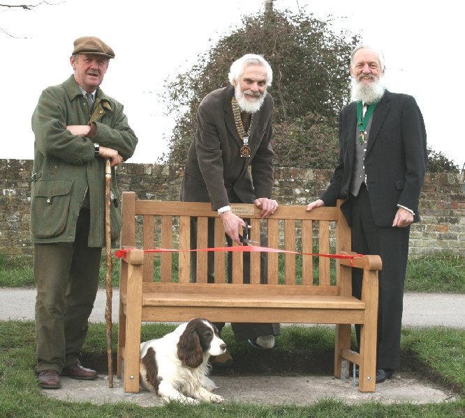 President Charles Minchin cuts the ribbon - accompanied by Rollo Clifford and John Howe.