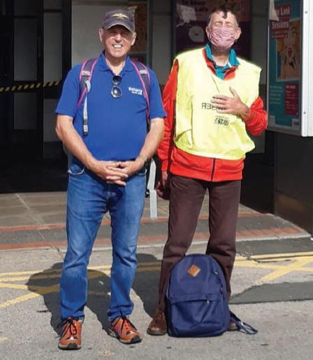 Former President of the Rotary Club of Bishop Auckland, Bill Robson (left) with John Raw of the Friends of S&DR.