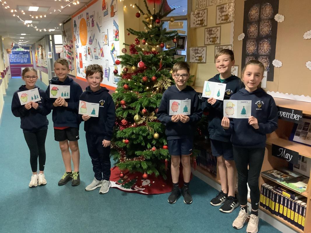 Christmas Cards for Care Home Residents - Pupils at Holy Cross School