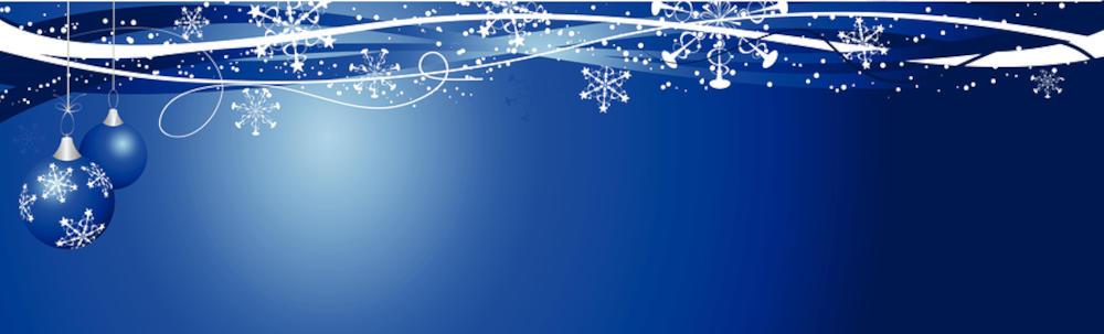 Blue Christmas banner