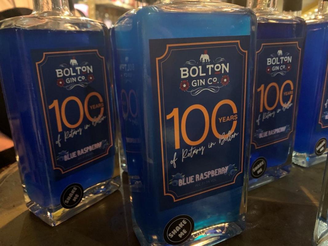 Bolton Rotary marks its centenary in June, so to celebrate in style, they collaborated with the Bolton Gin Company to create a Blue Raspberry flavoured gin to raise funds for the charity.