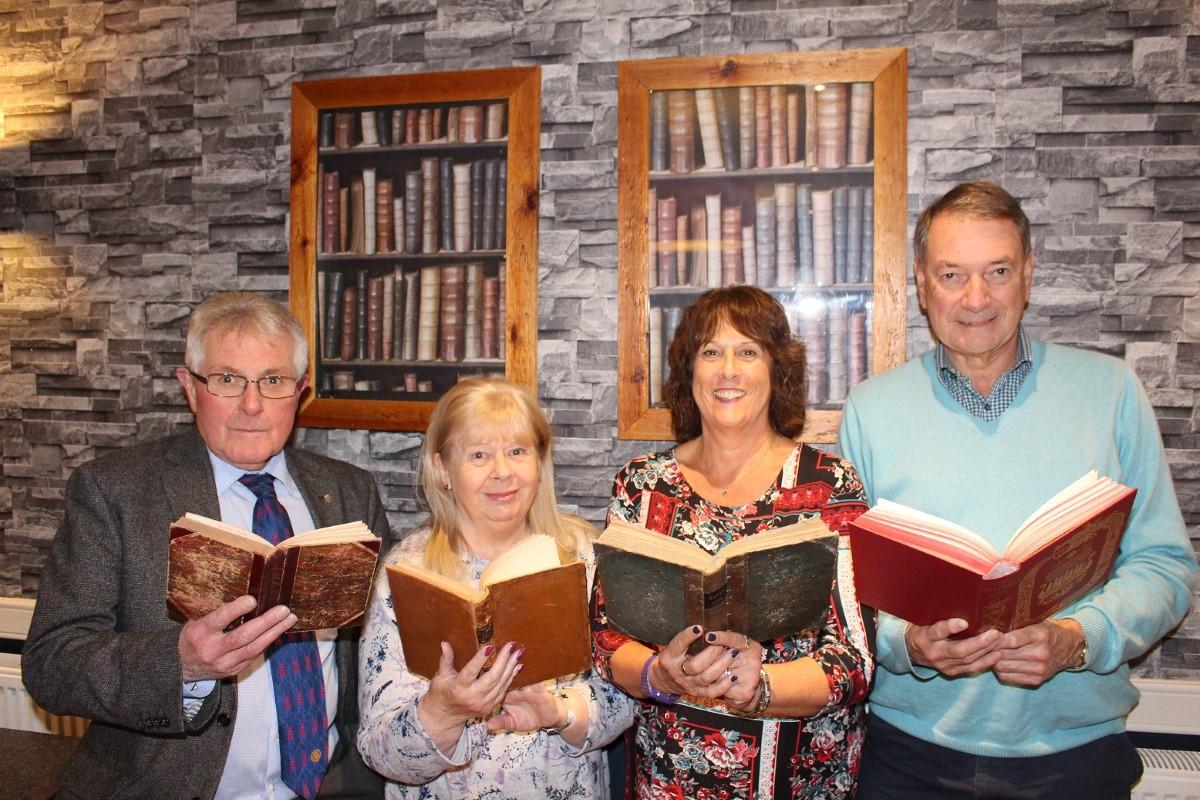 BOOKWORMS: Rotarians Peter Andrew, Carole Ford, Anne Ash and Ian Parminter look forward to Bedale Book Fair