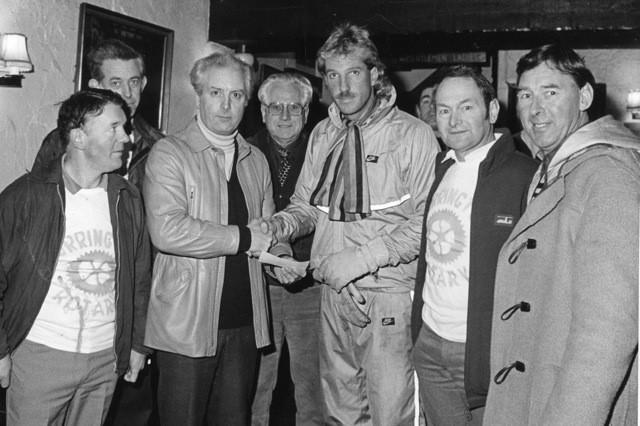 Cheque presentation to Ian Botham