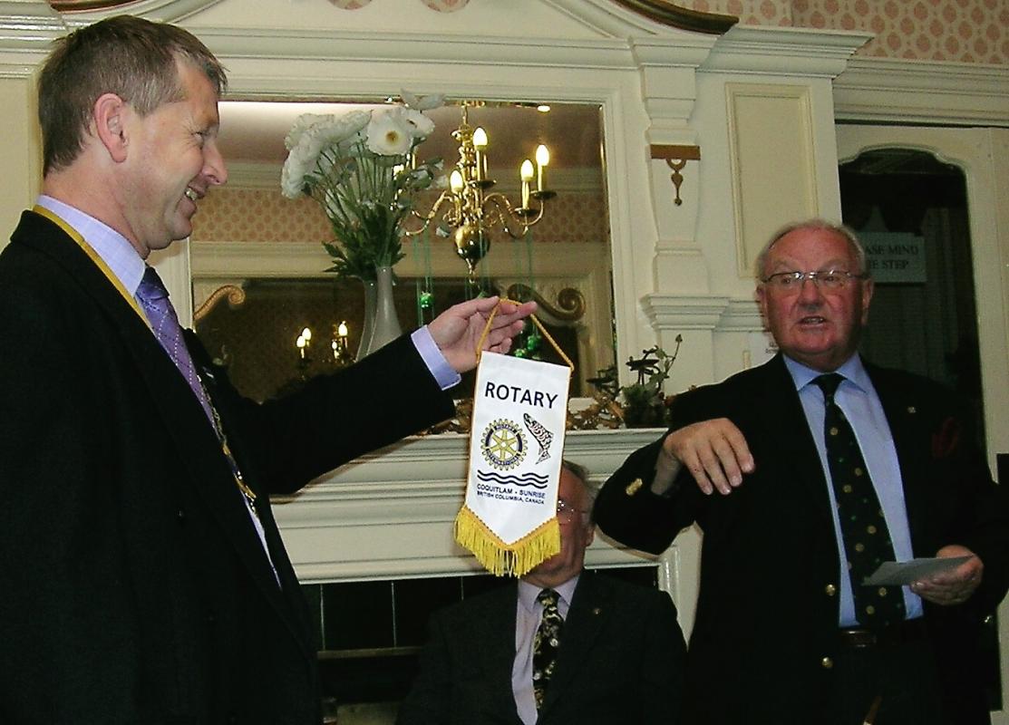 Bryan, seen here, in 2006, celebrating 40 years of Rotary - with another 12 yet to come