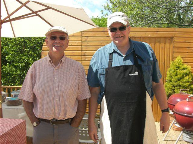 Foundation Committee BBQ 2008 - Foundation Committee Chairman Brian Leahy on the right in full chef garb.