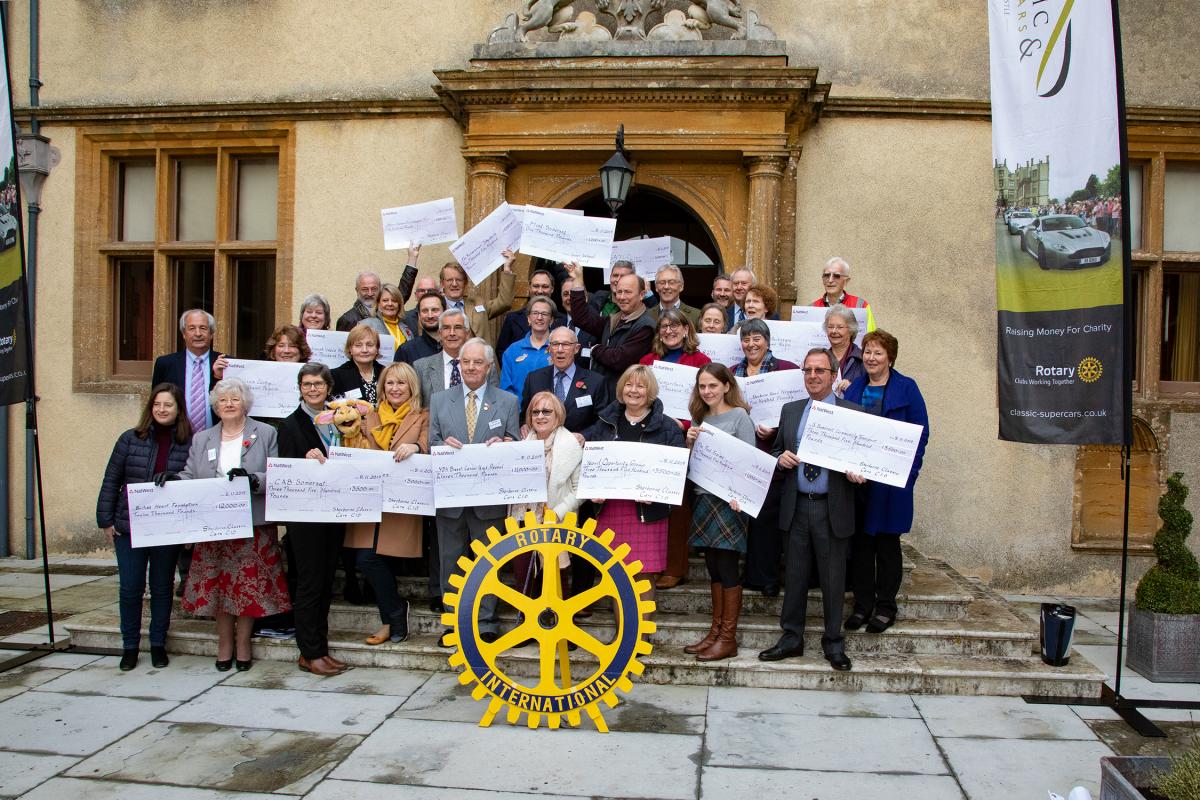 Charity representatives received donations at Sherborne Castle, Sherborne