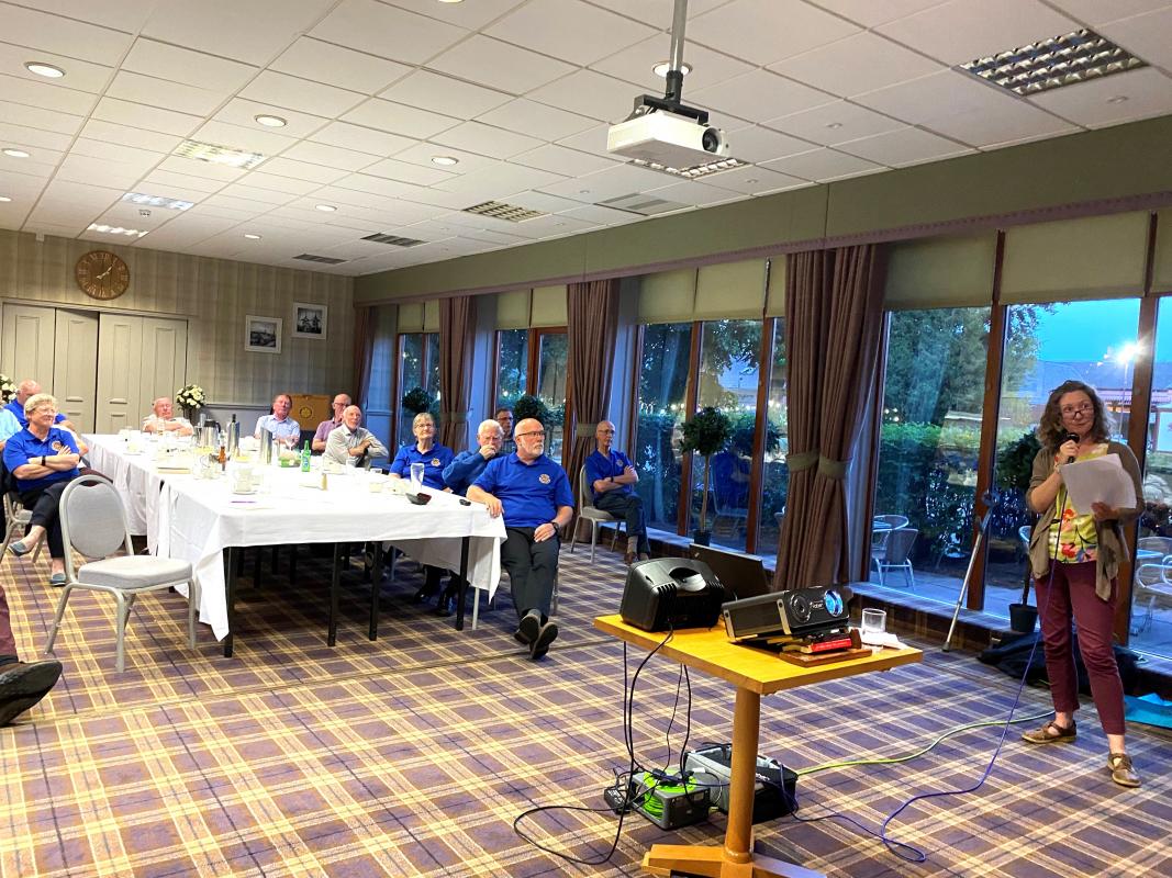 Helen talks to the Club members about Caberfeidh Horizons