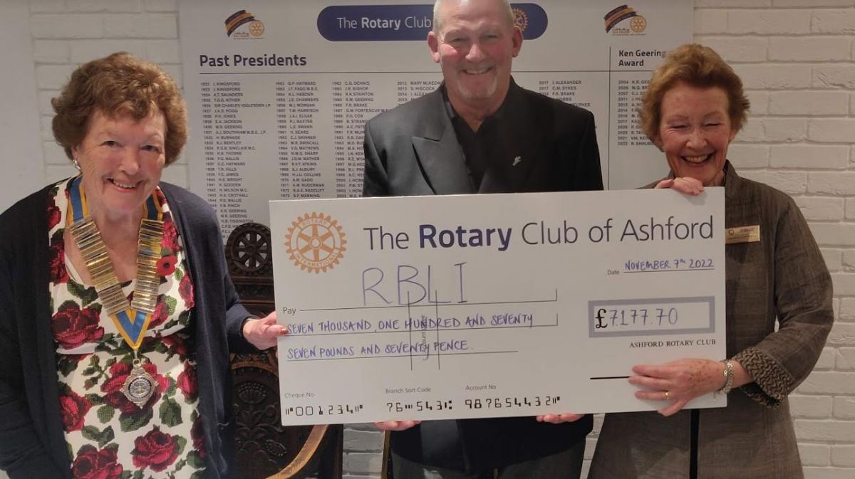 How we have helped  - President Liz and Past President Amanda present a cheque to the Royal British Legion Industries