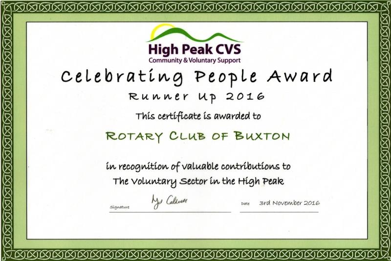 Celebrating People Award 2016 - Runner Up Certificate