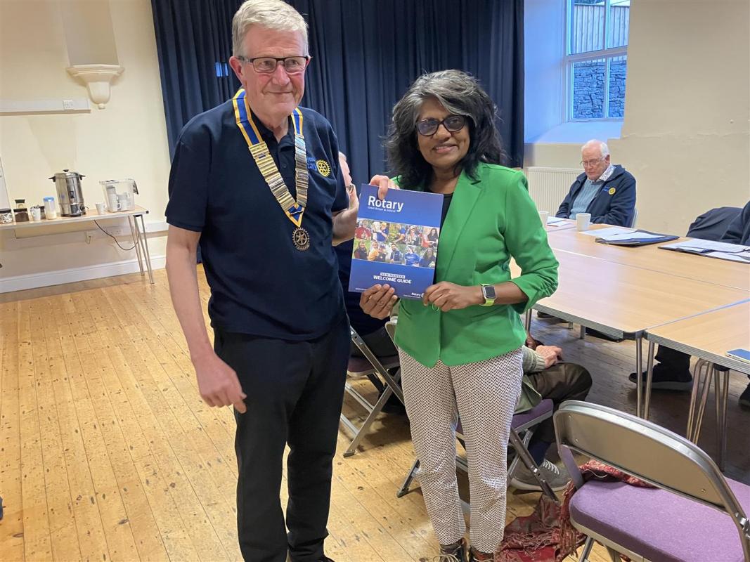 Chandra Brown with President Richard Pennell