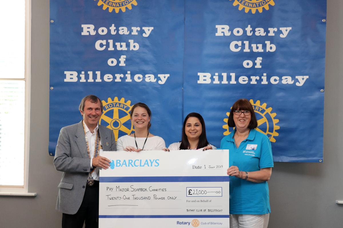 Three of the Charities receiving their money