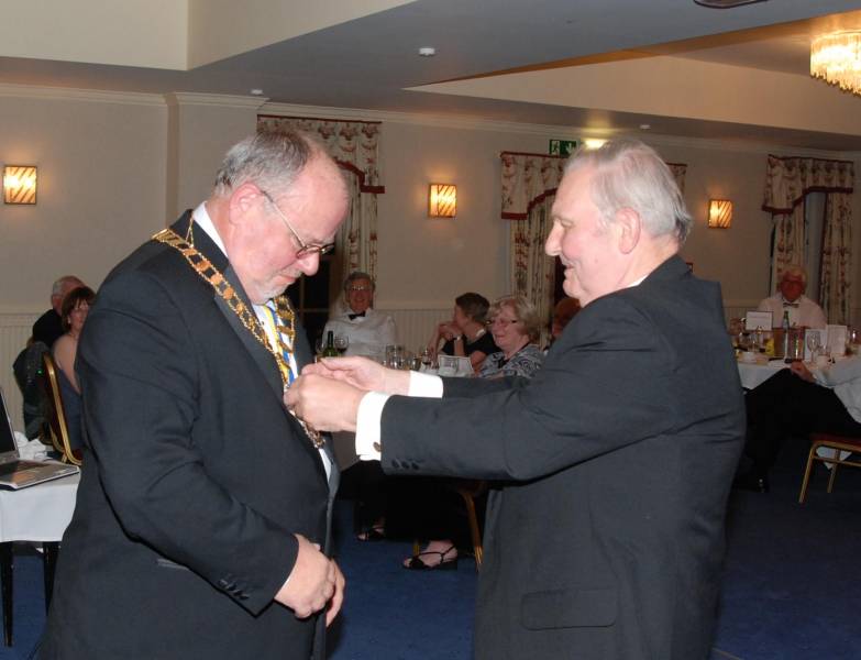 Charter Night and Handover 2012 - Graham Hill handing over responsibility to John Greyson