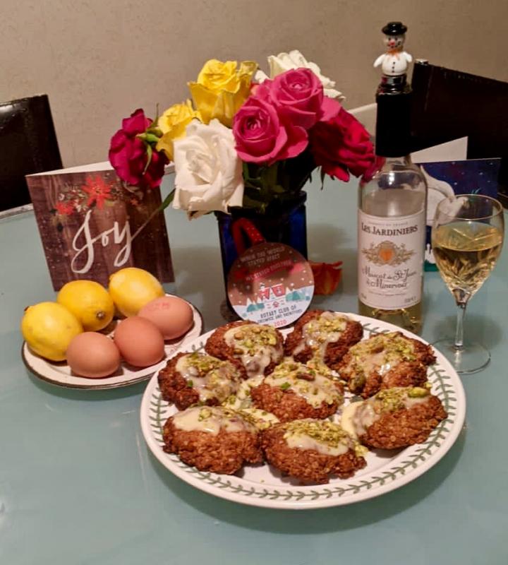 December 2020 Christmas oat cookies evening and wine tasting