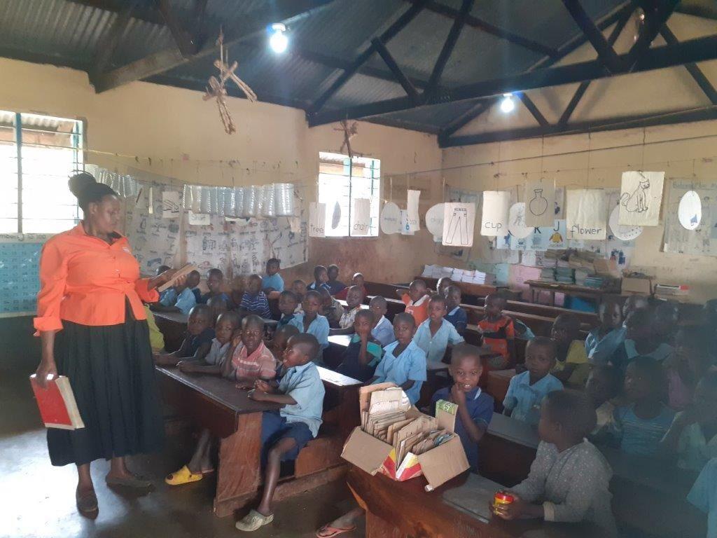 Bumatofu classroom with solar powered lights