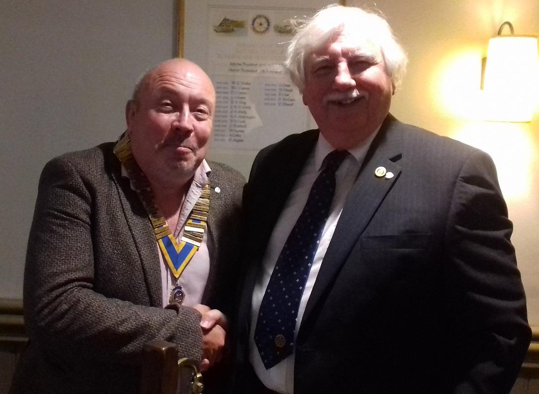 Club Handover 2018 - Club Handover 2018 - new President Hugh Logan and Immediate Past President Paul Winnell