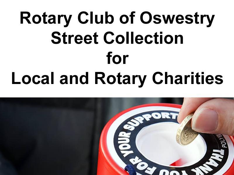 Street and store collection in aid of Rotary and other local charities over this weekend.