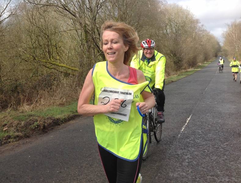 Crossmichael Marathon 2015 - Pauline with her 