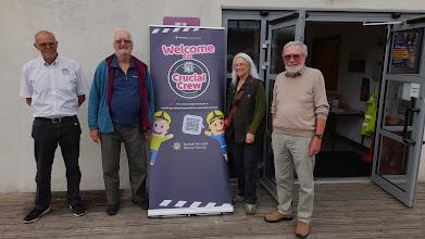 Rotarians Mike Gicquel, Keith Thomas, David Simons and Pam Baktis at City College