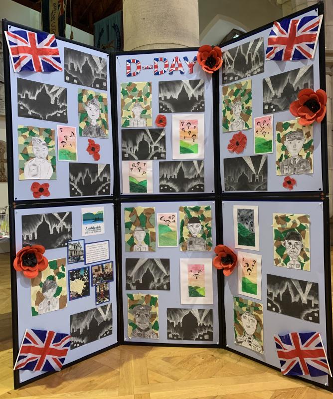 Ambleside Primary School's DDay Commemorative Display