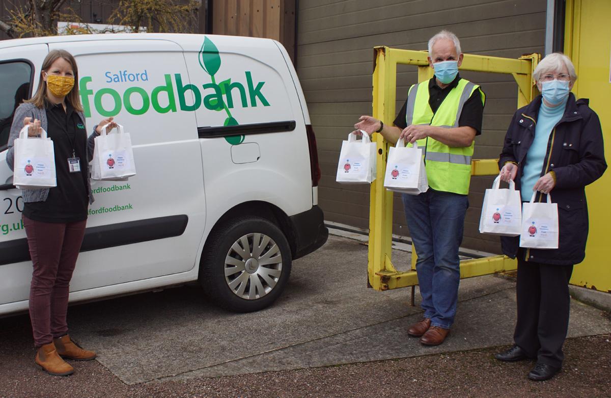Helping Eccles through Covid19 - Delivery of Christmas goody bags to local children with their foodbank provisions.