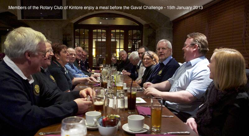 Members of both teams enjoy a meal before the start of the Challenge
