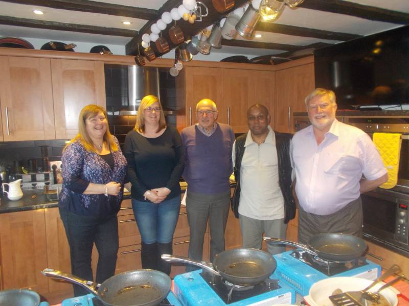 New Members Induction 30th December 2014 - New members Emma & Reggie, either side of President Paul, and flanked by Ian and Wendy their sponsors.