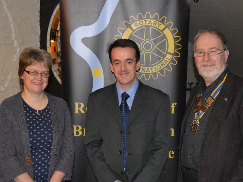 Speakers host Audrey Cooper, Russell Clarke and President Colin Strachan.