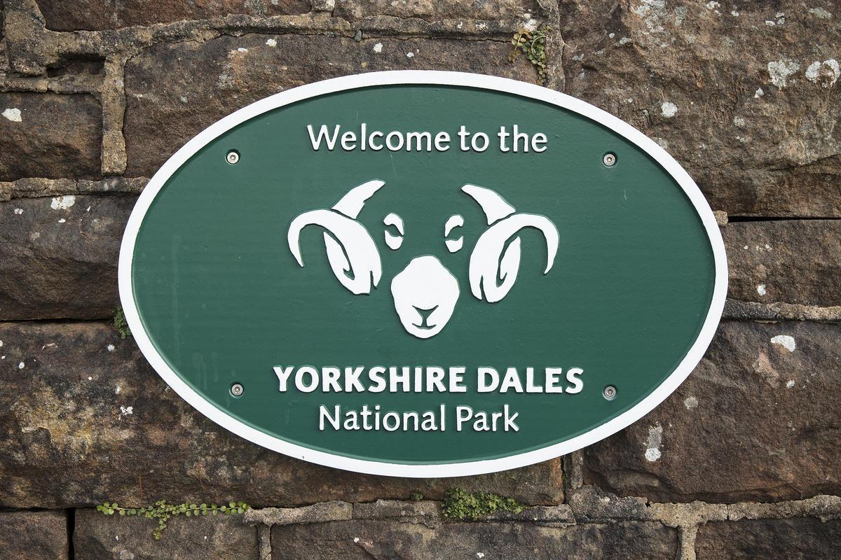 A Welcome to the Yorkshire Dales plaque