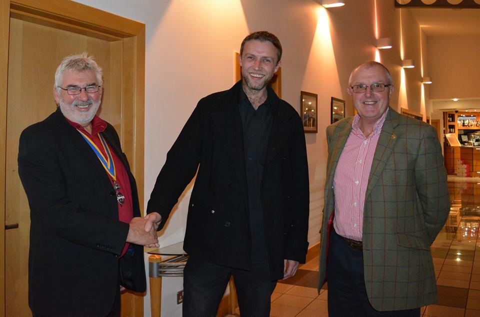 David Skilling with President Ian Geddes and Community Service Convenor Robin Magee