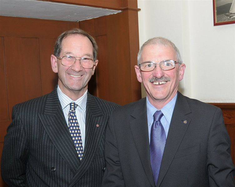 Dr Peter Hughes with President Donald Crawford