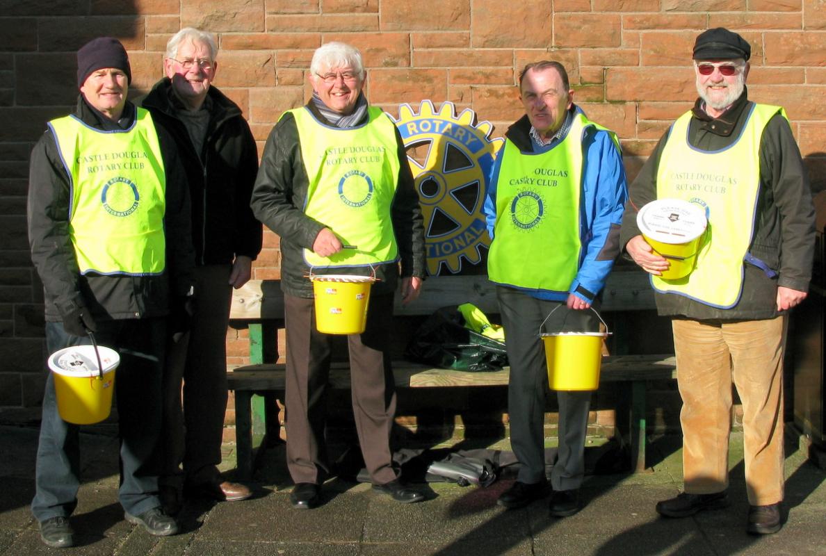Castle Douglas Rotary Club Members Collecting for End Polio Now!
