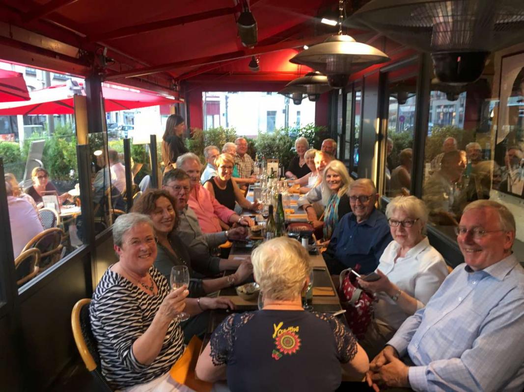 Evening meal after sightseeing around Chantilly