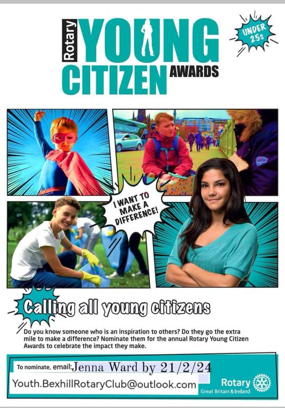 Flyer for Rotary Young Citizens Awards