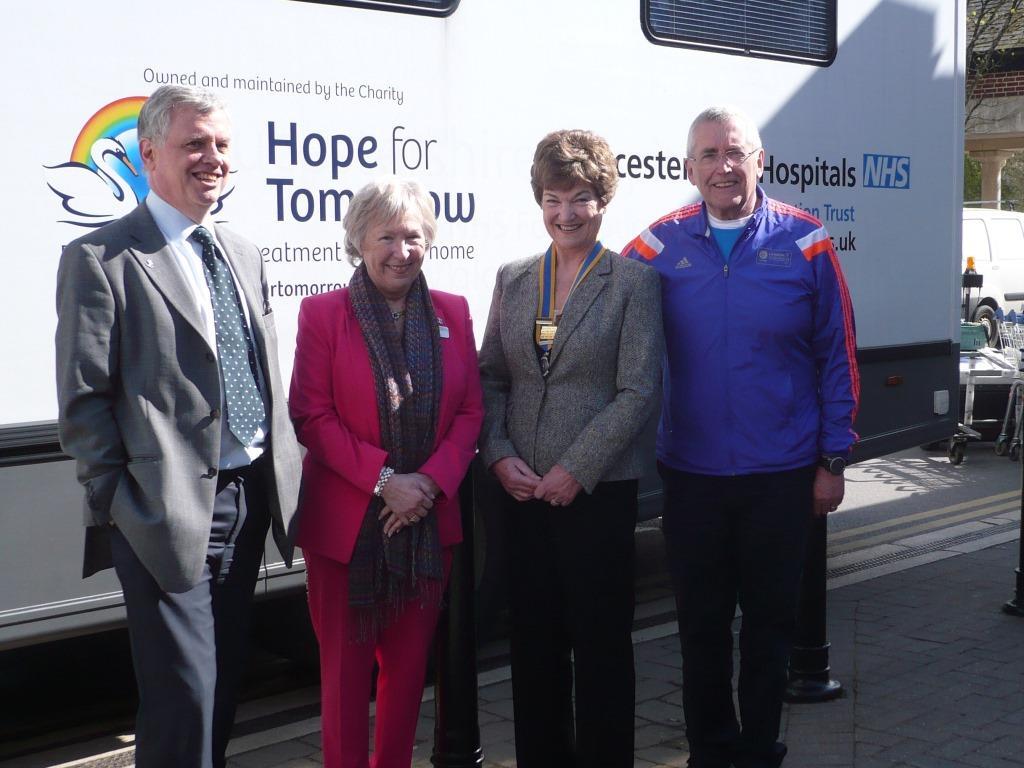 Dr Sean Elyan and Christine Mills with Club President Yvonne Binks and David Lattimore.(L-R)