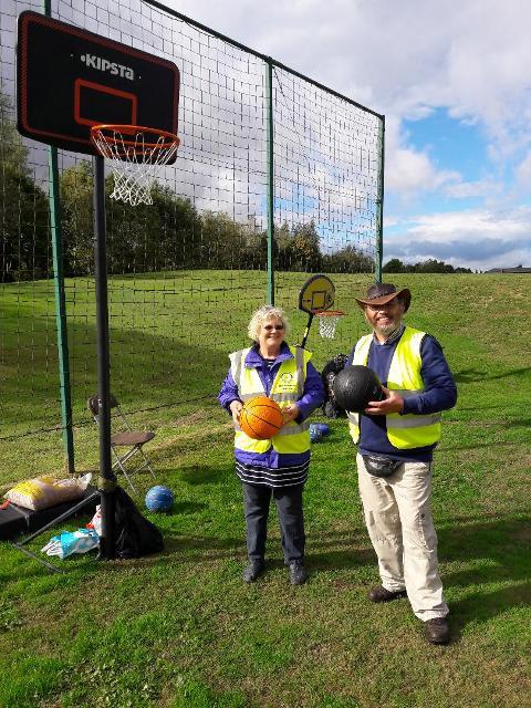 Ifor and Ann on the Basketball game