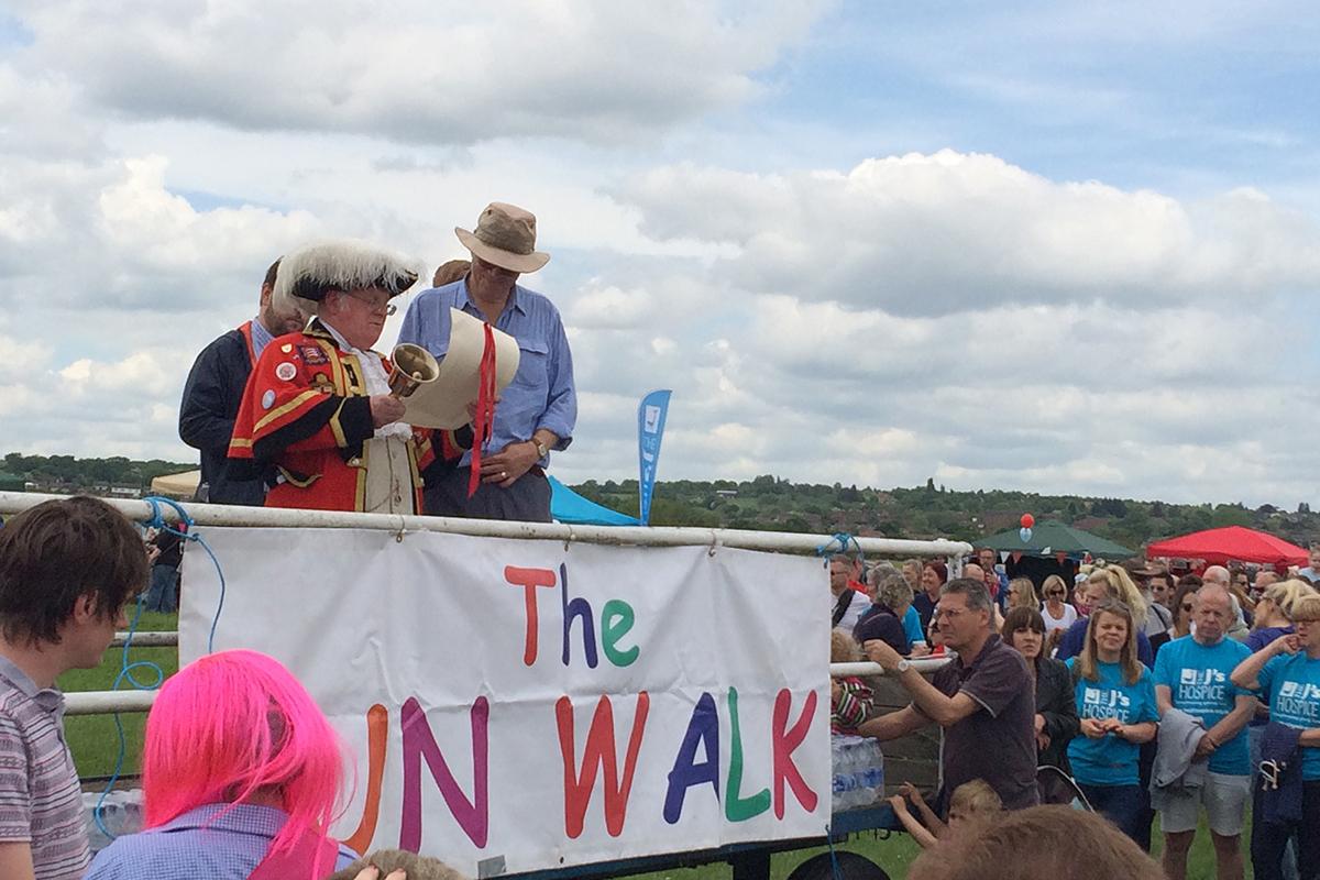 Addressing the crowds