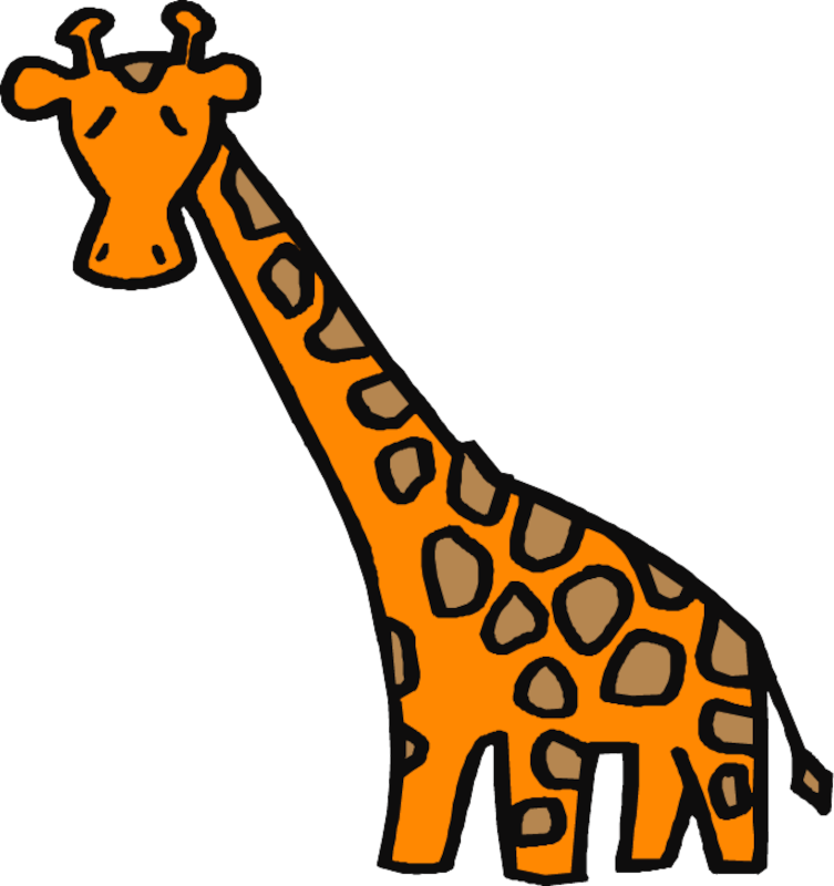 Cartoon of a giraffe