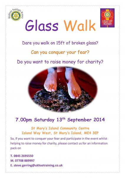 Details of our forthcoming charity Glass Walk