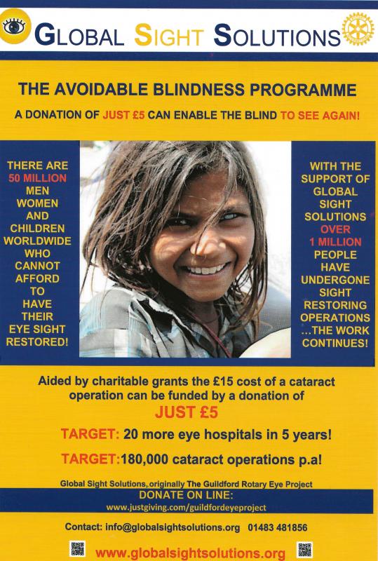 Global Sight Solutions. Your help will enable cataract operations for £15!