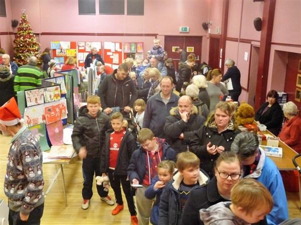 Santa's Grotto and Christmas Fair - The queue to see Father Christmas