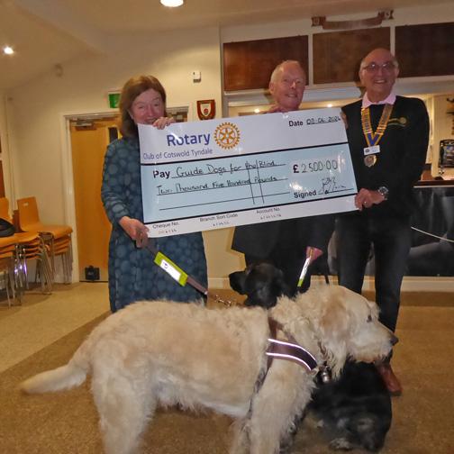 Cheque presentation, to Guide Dogs for the blind, with 'Danny.'