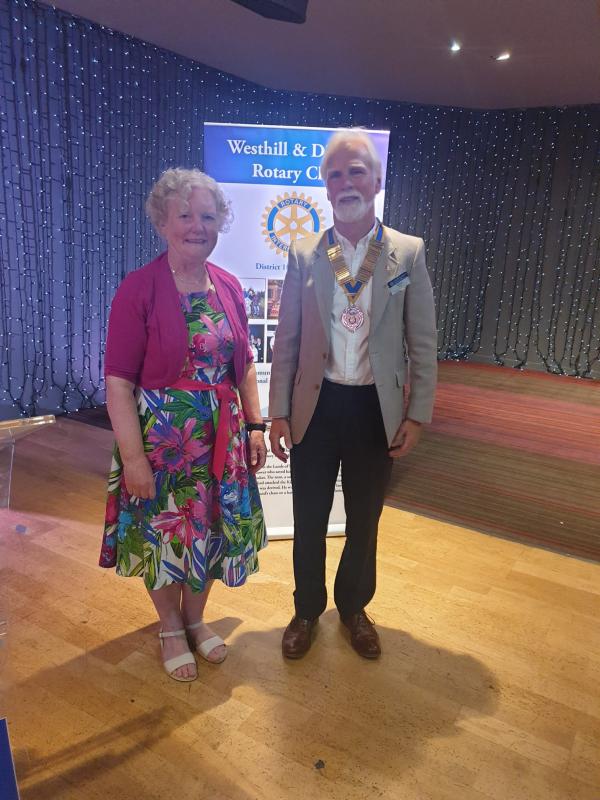 Presidential handover 2023 - New President Allan Wink with outgoing President Margaret Currie