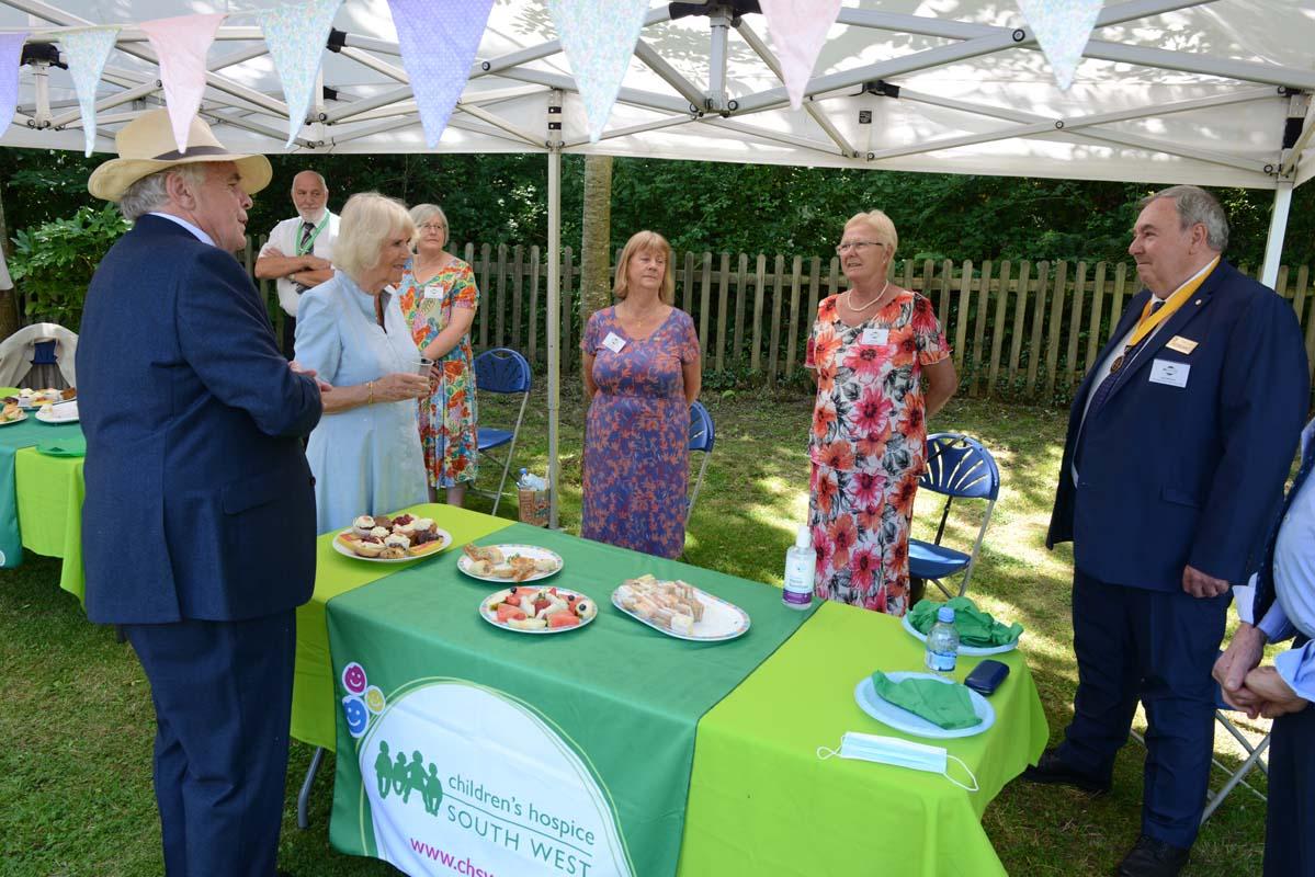 HRH The Duchess of Cornwall talking to Rotary Paul Williams at the 30th Anniversary of CHSW