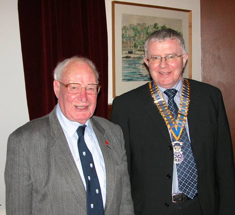 Harry Osborn with President Norman Pettigrew