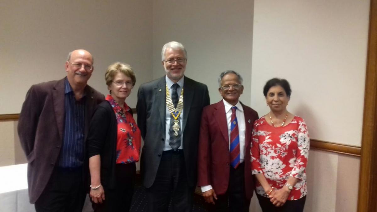 Llandudno Rotarians with President Mike of RC Stoke on Trent