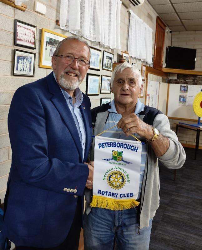 President Ian attended the Rotary Club of Peterborough in South Wales Australia and reported 