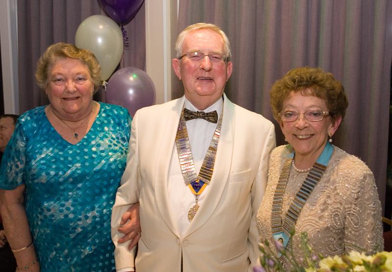 President's Evening 2015 - President Larry Taylor with Annette and District Governor Judy Barnard-Jones