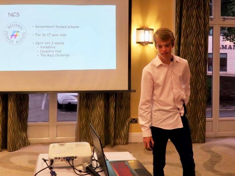 James giving his presentation